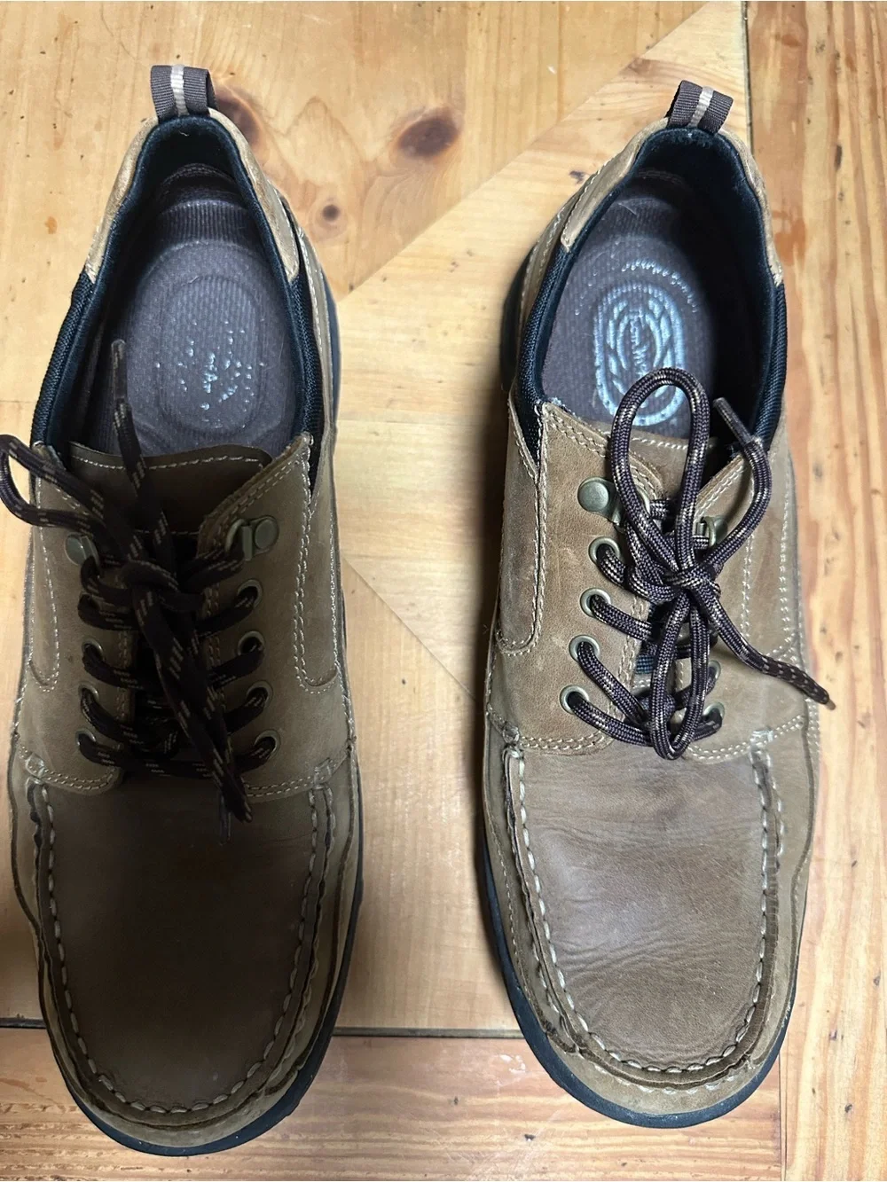 Thom McAn Men's Brown Leather Chukka Moc Toe Boots Size 12